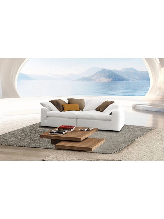 ,ZEPHYRUS 2PC MODERN MOTION SECTIONAL SOFA, 2 corner Living room, Furniture for Living Room,Fabric,White