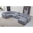 thumbnail image 1 of MofitHome,Living Room, Lynn 6PCS Modern Motion Reclining Sectional with Right Hand Facing Chaise,Console with LED Reading Light,Power Outlet with USB Panel,Light Grey, 1 of 5