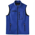 thumbnail image 1 of Mofiz Men's Vest Outerwear Full Zip Windproof Sleeveless Hiking Golf Jacket Drak blue M-2XL, 1 of 14