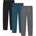 thumbnail image 1 of MoFiz Women's Solid Bamboo Rayon Pajama Pants with Pockets Loungewear 3Packs for Women, 1 of 6