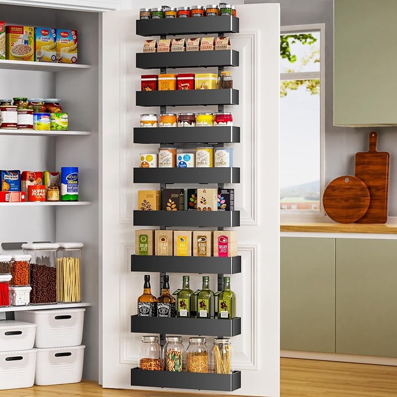 Metal Racking Pantry Moforoco White 9-Tier Over The Door Pantry Organizer, Pantry ...