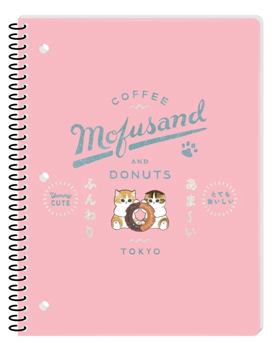 Mofusand 1-Subject Wide Ruled Spiral Notebook, 80 Sheets - Walmart.com