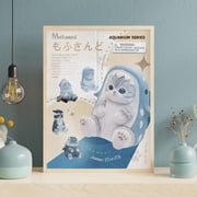 Mofusand Aquarium Series Poster Y2K Wall Decor Pastel and Trendy Room Decor Idea Quirky Collectible Art Cozy Bedroom Wall Art