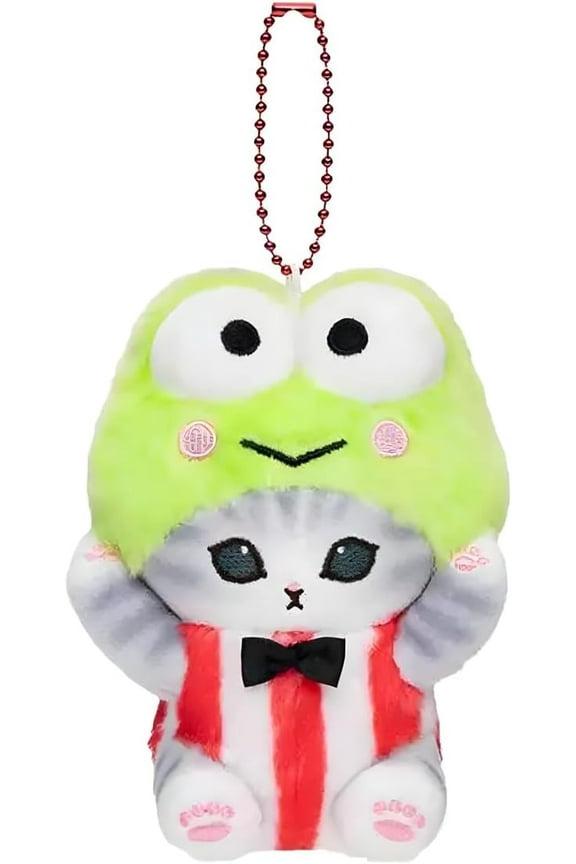 Mofusand Cat Plush Key Holder Key Chain, Cute Stuffed Animals Keychains Bag Hanger, Stylish, Children's Day, Christmas, New Year Celebration Gift, Mofusand Hippers Pluishies Doll