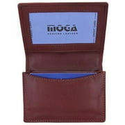 Moga Genuine Leather Business Card Holder Name Card Case Credit Card Wallet with ID Window