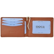 Moga High End Leather Mens Card ID Holder Bifold Wallet with Money Clip 91162