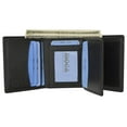thumbnail image 1 of Moga Mens Genuine Handmade Leather Flap Credit Card ID Holder Trifold Wallet 91107, 1 of 12