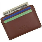 Moga Slim Leather Wallet Credit Card Case Sleeve Card Holder With ID Window
