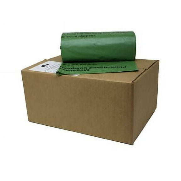 Mogalixe Compostable Trash Bags - 33 Gallon (160 Count) - Unscented - Certified Compostable