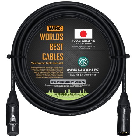 Mogami 2549 Balanced Microphone Cable with Gold XLR Connectors 25 Feet