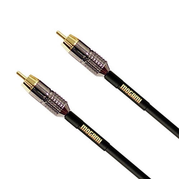 Mogami Gold RCA-RCA-03 Mono Audio/Video Patch Cable, RCA Male Plugs, Gold Contacts, Straight Connectors, 3 Foot