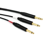 Mogami Gold Insert 1/4" TRS to Dual 1/4" TS Y-Cable, 6 Foot