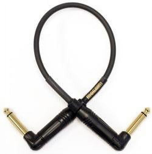 Mogami Gold INSTRUMENT-03RR Guitar Pedal Effects Instrument Cable, 1/4" TS Male Plugs, Gold Contacts, Right Angle Connectors, 3 Foot