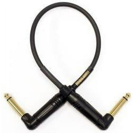 Mogami Gold INSTRUMENT-03RR Guitar Pedal Effects Instrument Cable, 1/4" TS Male Plugs, Gold Contacts, Right Angle Connectors, 3 Foot