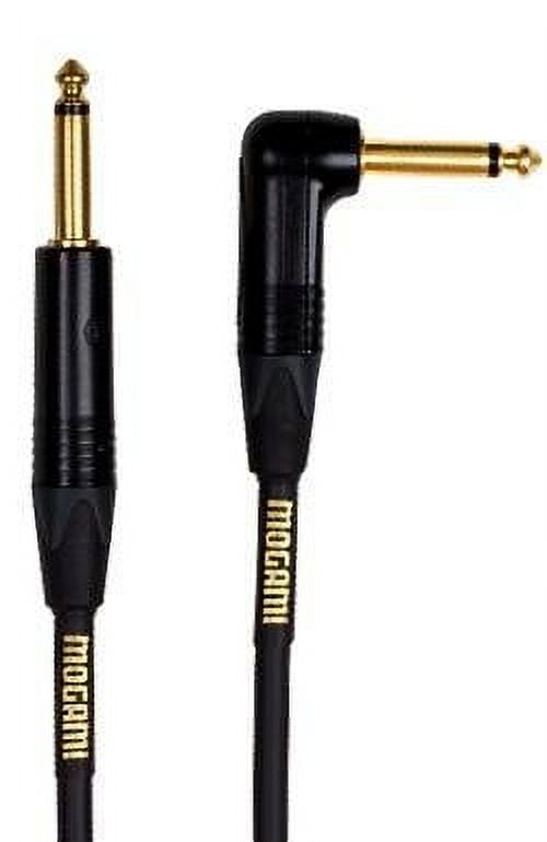 Mogami Gold Instrument Angled to Straight Cable 10 ft.