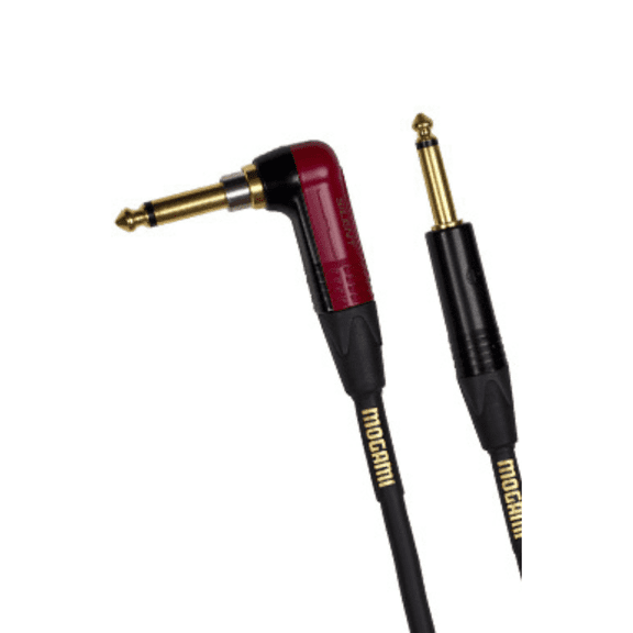 Gold Instrument Cable Silent R, 1/4" to Right Angle 25ft