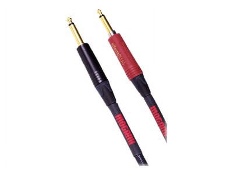Mogami OD GTR-12R Overdrive Guitar Instrument Cable, 1/4" TS Male Plugs, Gold Contacts, Right Angle and Straight Connectors, 12 Foot