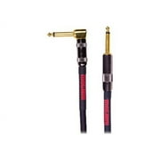 Mogami OD GTR-20R Overdrive Guitar Instrument Cable, 1/4 TS Male Plugs, Gold Contacts, Right Angle and Straight Connectors, 20 Foot