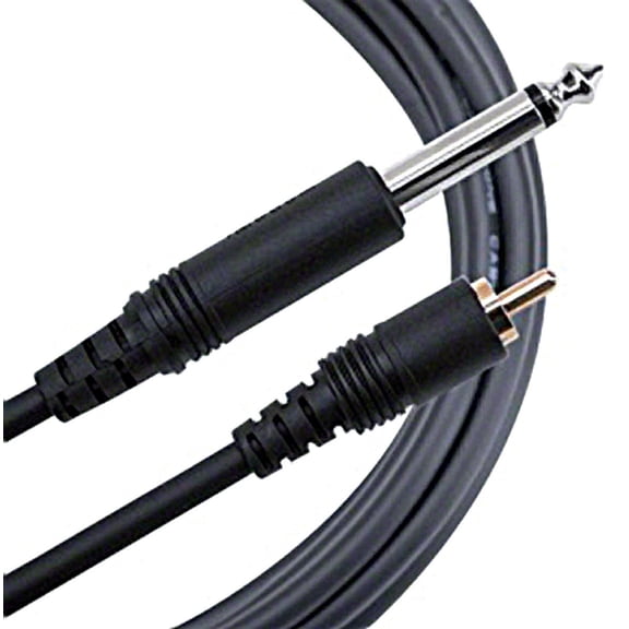 Mogami PURE PATCH PR-03 Professional Audio Adapter Cable, 1/4" TS Male Plug and RCA Male Plug, Straight Connectors, 3 Foot