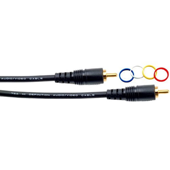 Mogami Pure Patch RR-20  Mono RCA to RCA, 75 ohm for Audio, Video, S/PDIF 20 feet