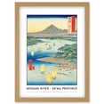 thumbnail image 1 of Mogami River, A Perspective View of Mount Gassan Dewa Province Utagawa Hiroshige Japanese Woodblock Classic Collection Artwork Framed Wall Art Print A4, 1 of 4