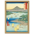 thumbnail image 1 of Mogami River, A Perspective View of Mount Gassan Dewa Province Utagawa Hiroshige Japanese Woodblock Artwork Framed Wall Art Print A4, 1 of 4