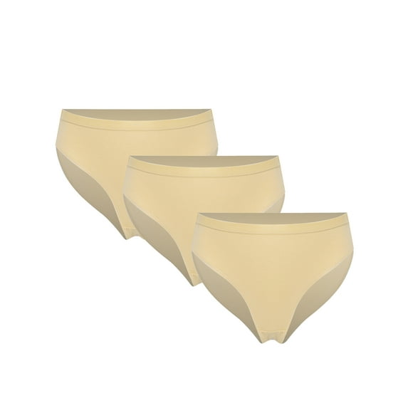 Moggemol 3Pcs Kids Girls Ballet Briefs Underwear Seamless Gymnastics Underpants Undergarments Shorts 3Pcs Nude 160