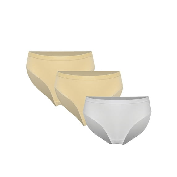 Moggemol 3Pcs Kids Girls Ballet Briefs Underwear Seamless Gymnastics Underpants Undergarments Shorts Nude&Nude&White 140