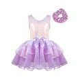 thumbnail image 1 of Moggemol Girls Ballet Dress for Ballerina Tutu Outfits Bownot Skirted Leotard Swan Lake Dancer Costume Lavender 10, 1 of 7