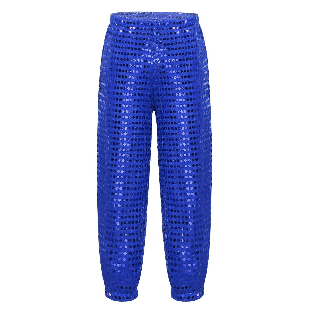 Moggemol Girls Boys Street Dance Pants Shiny Sequin Trousers for Jazz