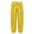 Moggemol Girls Boys Street Dance Pants Shiny Sequin Trousers for Jazz
