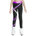 thumbnail image 1 of Moggemol Girls Figure Ice Skating Pants Gymnastics Ballet Dance Leggings Workout Running Yoga Pants Dark Purple 8, 1 of 6