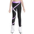 thumbnail image 1 of Moggemol Girls Figure Ice Skating Pants Gymnastics Ballet Dance Leggings Workout Running Yoga Pants Lavender 6, 1 of 6
