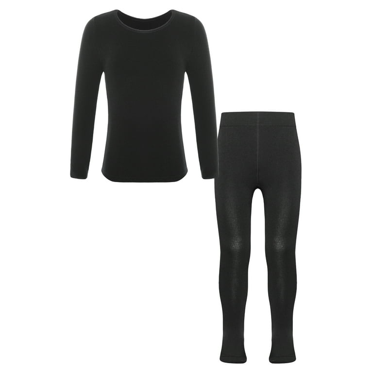Moggemol Girls Thermal Underwear Thermal Long Johns Set Dance Training Costume Type C Black XL Walmart
