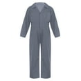 thumbnail image 1 of Moggemol Kids Boys Long Sleeve Turndown Collar Zipper Front Jumpsuit Casual Cotton Fashion Coveralls Grey 10, 1 of 5
