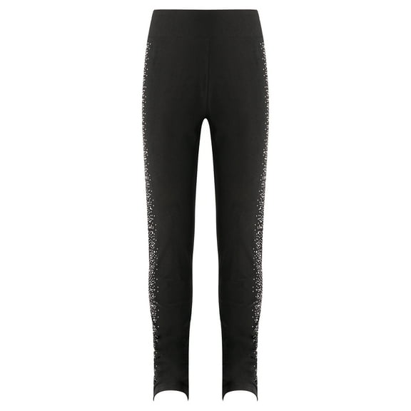 Moggemol Kids Girls Ice Skating Pants Gymnastic Workout Yoga Training Legging Dancing Costume Black 6