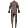 thumbnail image 1 of Moggemol Kids Girls Long Sleeve Dance Outfit Full Length Unitard Leotard Bodysuit Gymnastic Jumpsuit Brown L, 1 of 6