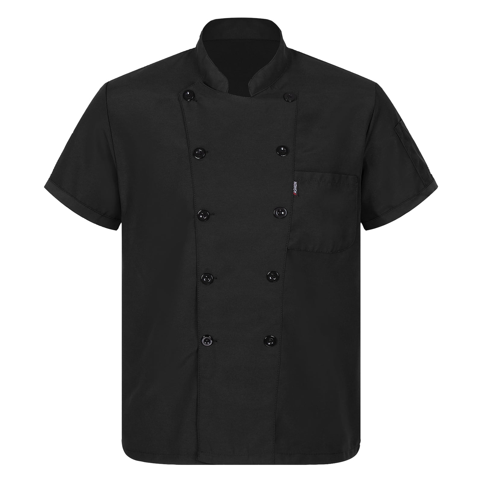Moggemol Unisex Men Women Classic Chef Coat Short Sleeves Chef Jacket
