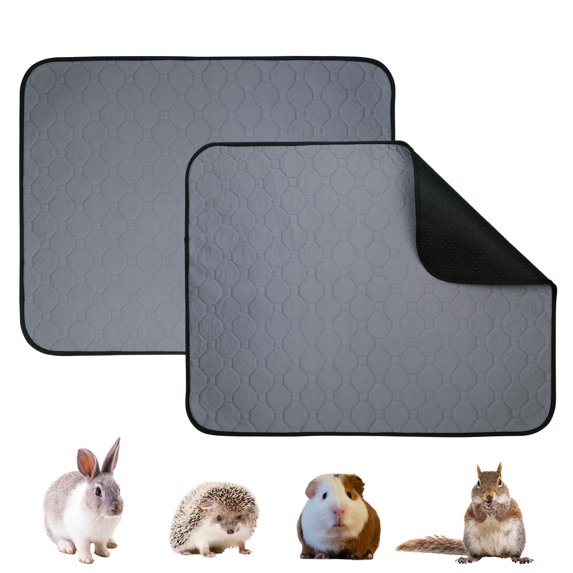 Mogoko 2 Pack Guinea Pig Cage Liners 23.4" x 18.5" Washable Anti Slip Pet Small Animals Bedding Waterproof Pee Pads Reusable