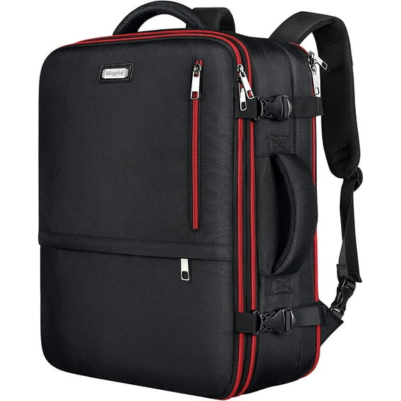 Mogplof Travel Backpack for Men, 40L Carry on Backpack Flight Approved, Extra Large Expandable Backpack Suitcase, Water Resistant Luggage Backpack Perfect Fit for Inch Laptop, Black