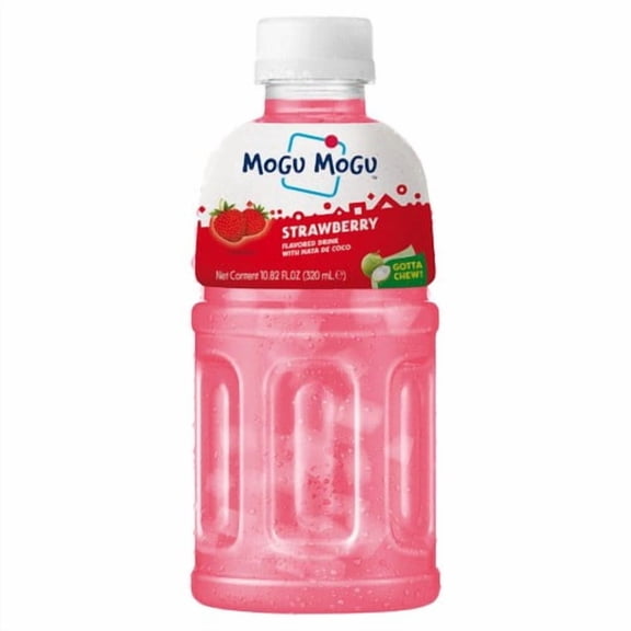 Mogu Mogu Strawberry flavour drink 320ml, British Import (Pack of 2)