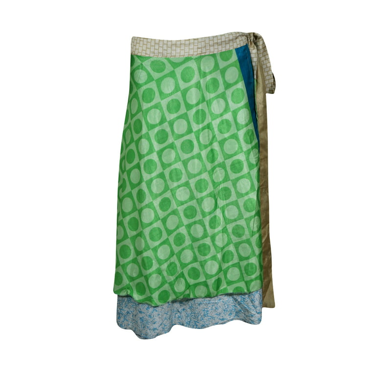 Multi Printed Wrap-around Skirt