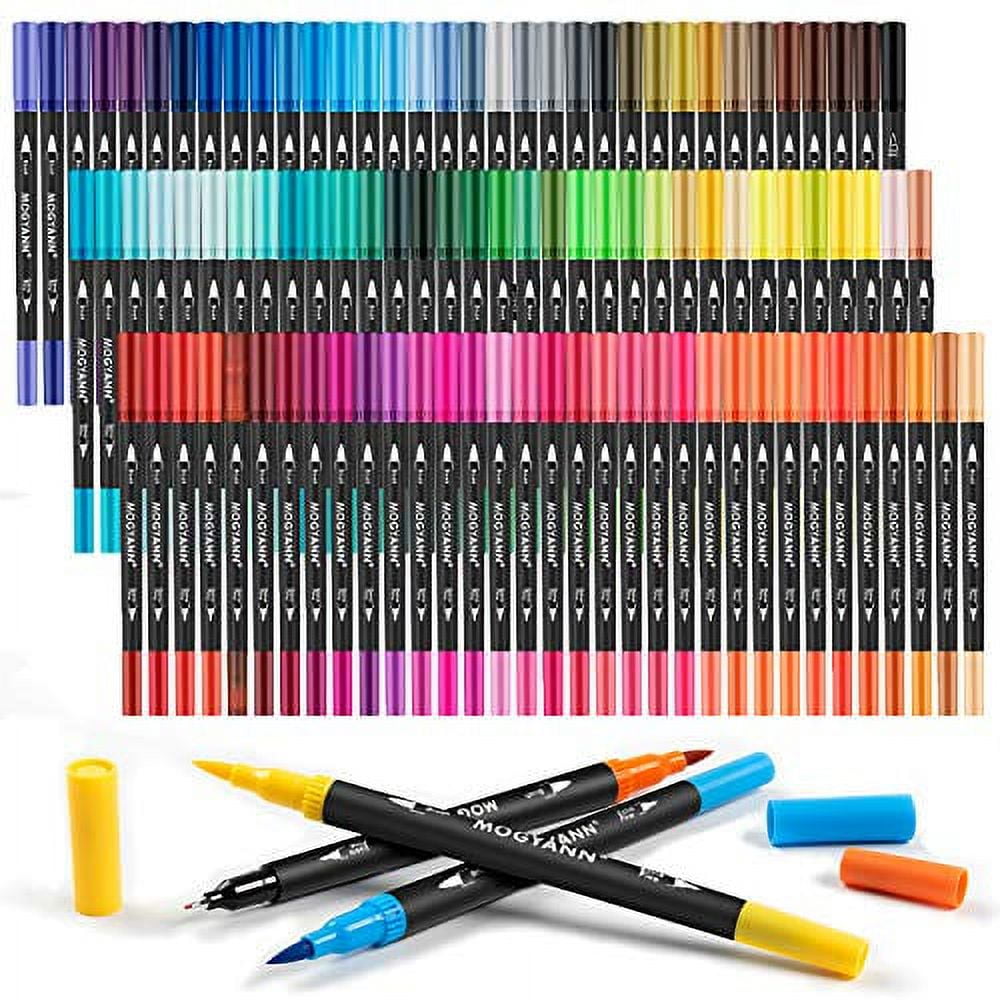 Mogyann 100 Colors Dual Tip Art Set, Water-Based Ink, Fine and