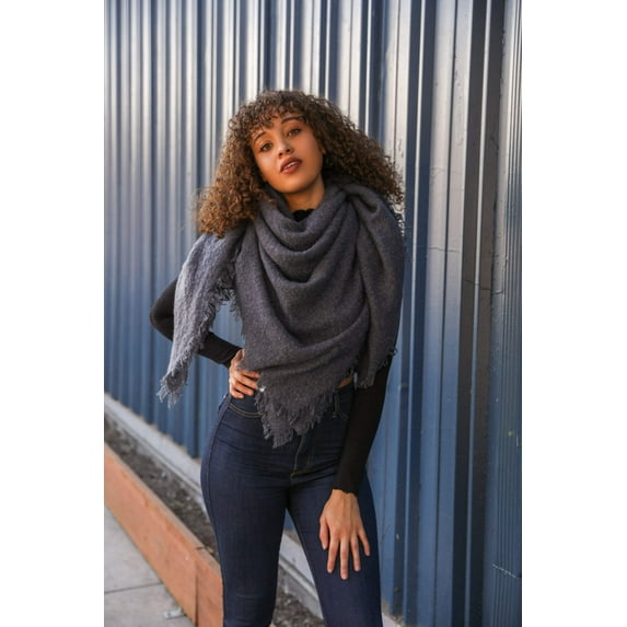 Mohair Square Blanket Scarf