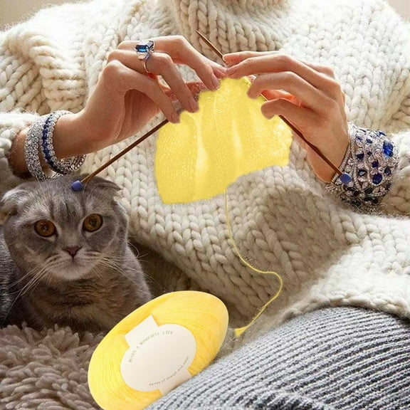 Mohair Wool Yarn for Crochet and Knitting - Soft Fiber for Scarves, Hats, Sweaters - 1 Skein