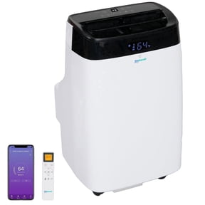 Mohavair 10,000 BTU Portable Air Conditioner with 5-in-1 WiFi Smart AC Unit 450 Sq.Ft Auto-Evaporating Cooling Dehumidifier Fan 24H Timer Sleep Mode Remote Control for Living Room Bedroom