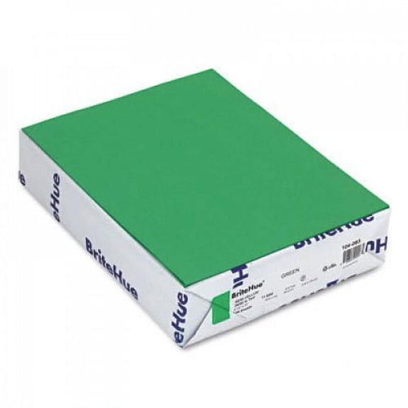 Mohawk 104083 BriteHue Multipurpose Colored Paper, 24lb, 8 1/2 x 11, Green, 500 Sheets