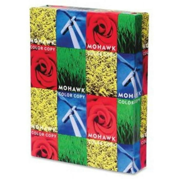 Mohawk 36213 Color Copy Gloss Cover Paper, 100lb, 94 Brightness, Letter, Pure White, 250 Shts