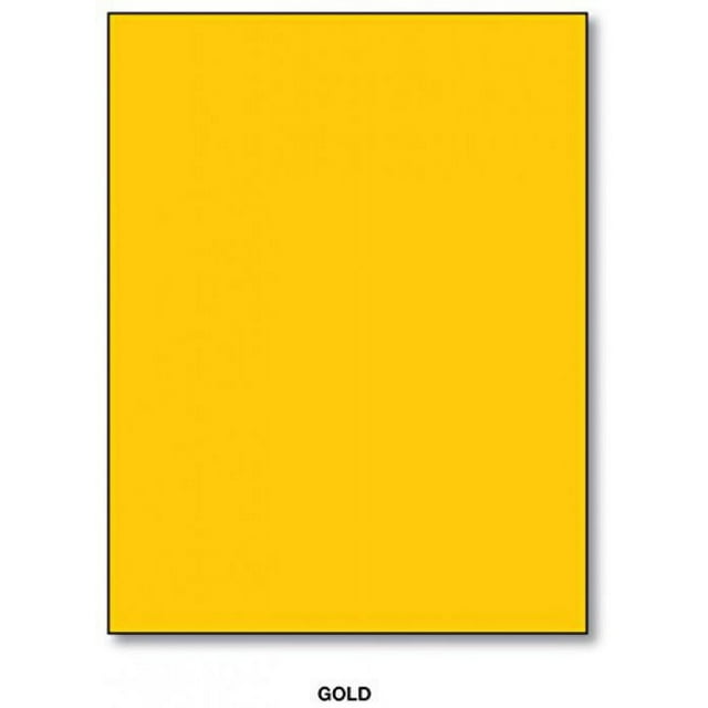 Mohawk BriteHue Bright Color Paper | Gold | 24lb Bond / 60lb Text Paper |  8.5" x 11" (Letter Size) | 100 Sheets Per Pack