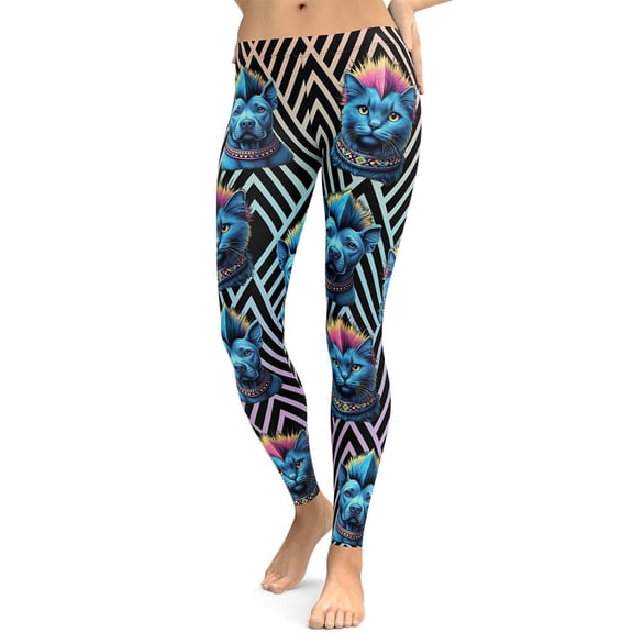 Mohawk Cats & Dogs Leggings Size: XL for Women | FIERCEPULSE